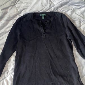 •ralph lauren black sweater long sleeve•